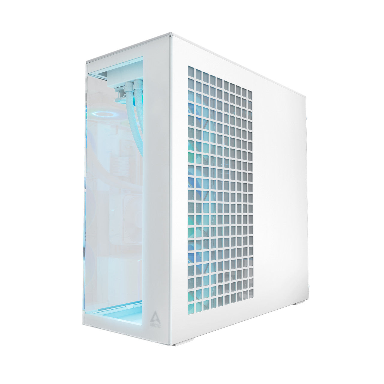 Arctic Xtender VG PC Case-Mid Tower-Tempered Glass Panel-Included A-RGB Fans-Vertical GPU Mounting Kit (White) ACPCC00017A