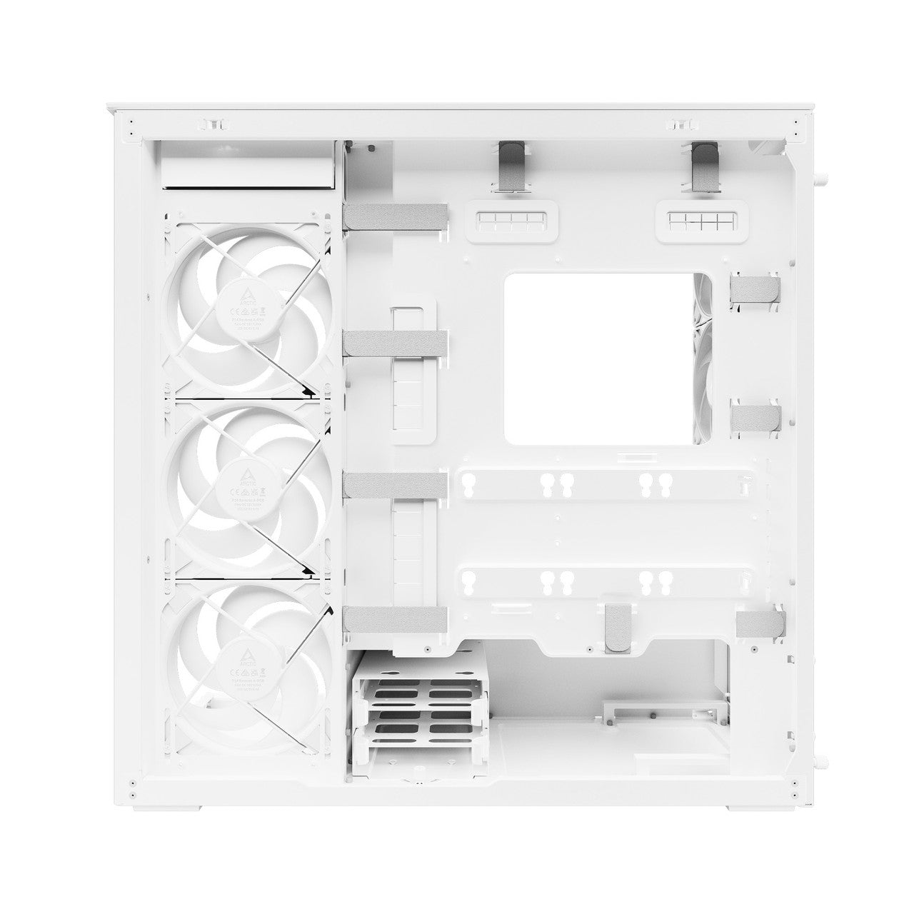 Arctic Xtender PC Case-Mid Tower-Tempered Glass Panel-Included A-RGB Fans (White) ACPCC00014A