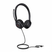 Yealink UH35 Dual Teams USB Headset with Micr & Noise Cancelling, Home Office Online Meeting Call Center, USB-C/A 1308163