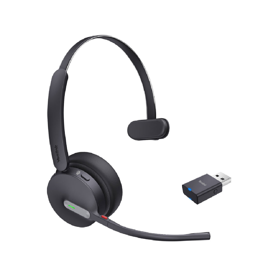Yealink WH64 Hybrid Mono Teams Headset | Hybrid DECT & Bluetooth | Noise Reduction | USB | 1208688