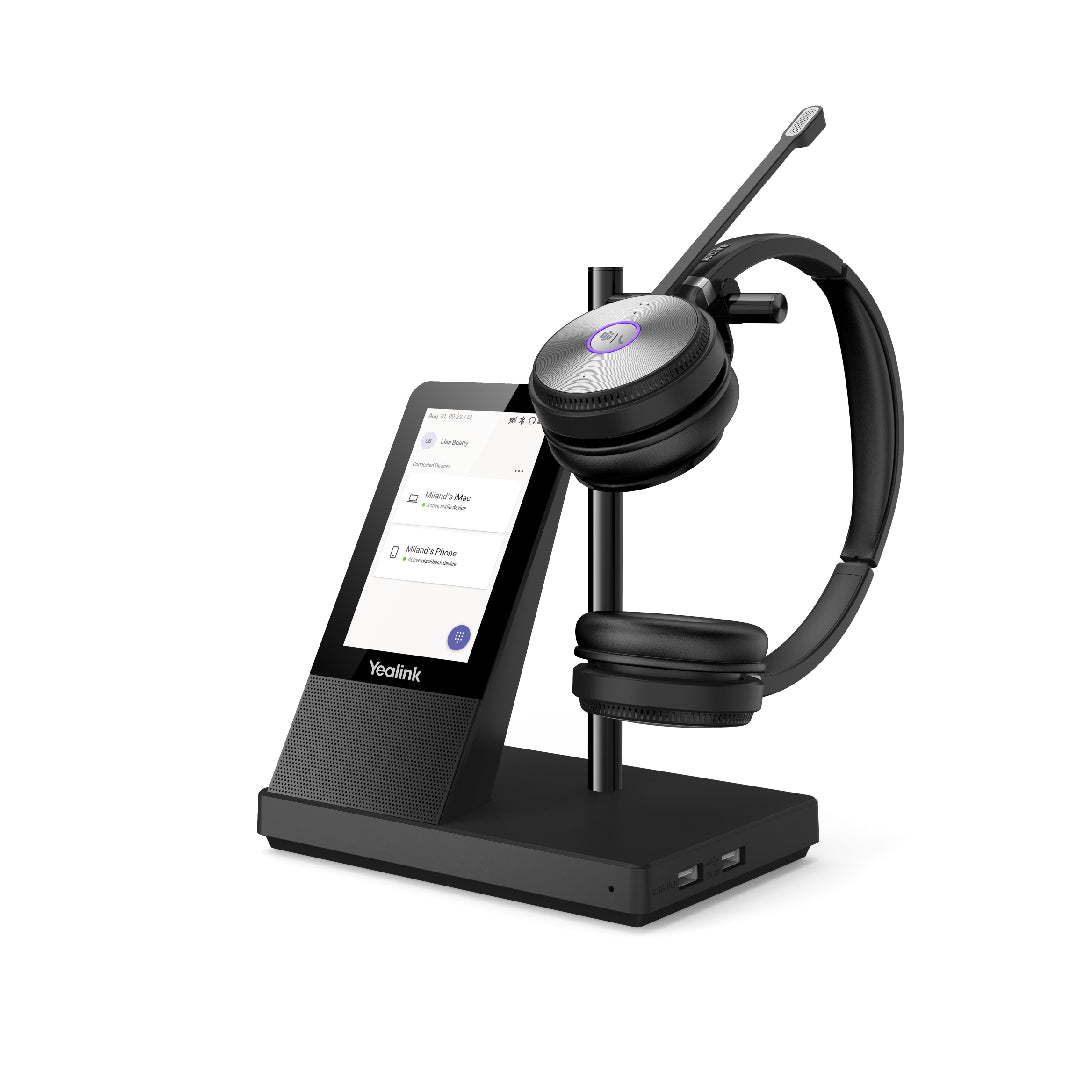 Yealink WH66 Mono Teams Headset | DECT Wireless | 4" Touchscreen | Full-Duplex Speaker | 1308002