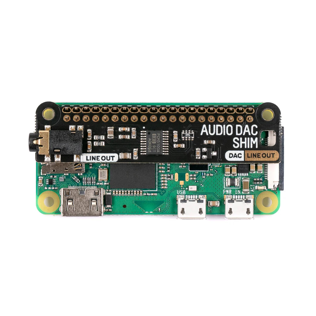 Pimoroni Audio DAC SHIM | Line-Out | Raspberry Pi | Hi-Fi Amp & Powered Speakers | PIM542