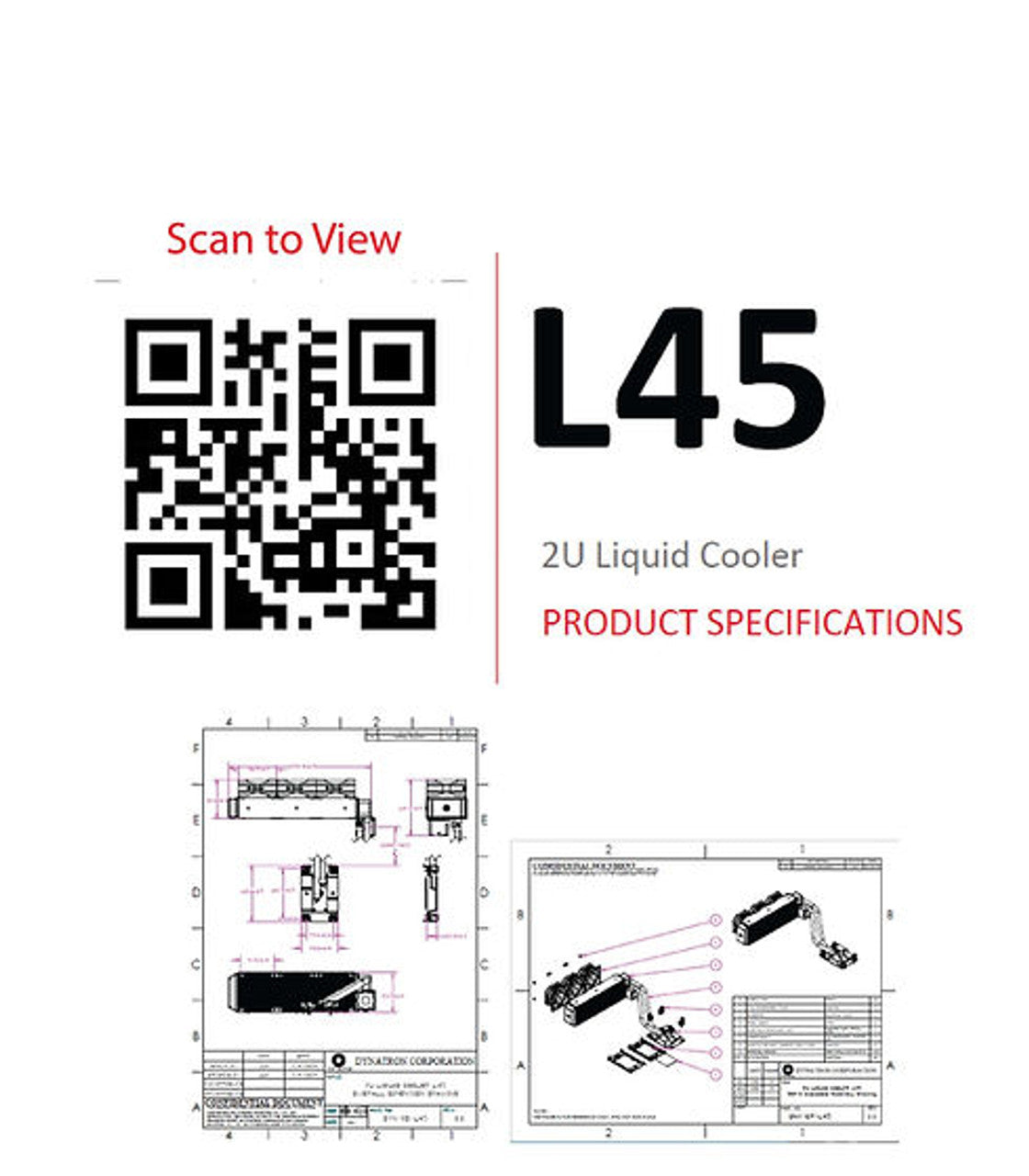 Dynatron L45 Granite Rapids All in One Liquid Cooler for 2U | LGA 4710