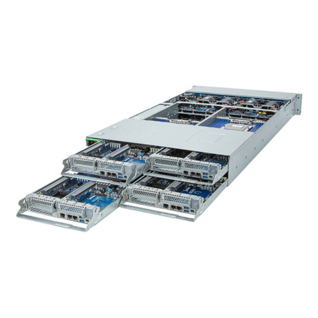 Gigabyte 2U High Density Server Barebone - AMD EPYC 9004, 4-Node Dual CPU, 24x Gen4 NVMe/SATA/SAS Bays H273-Z80-AAN1