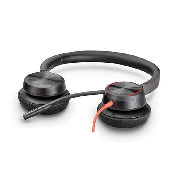 Poly Blackwire 8225 Stereo USB-C Headset | Microsoft Teams Certified | Hybrid ANC | Noise-Canceling Mic | USB-C/A Adapter | Black | 8X225AA