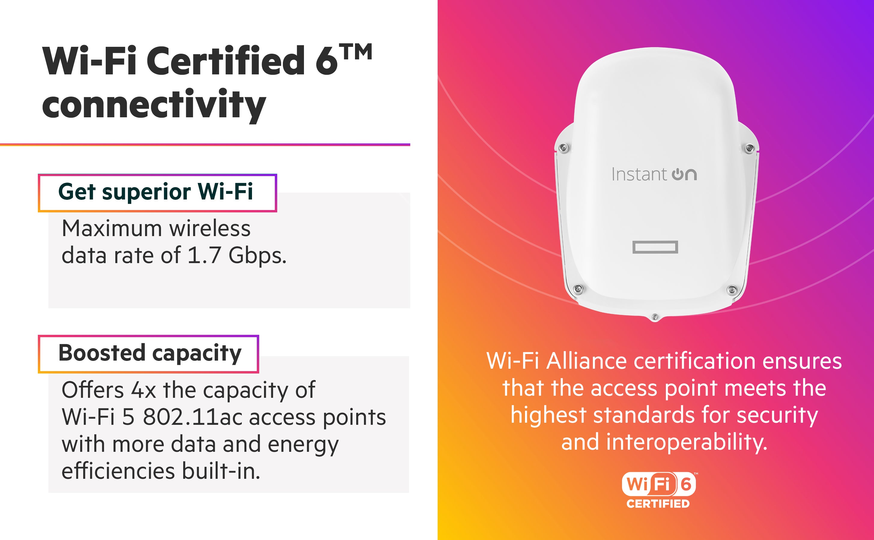 HPE Networking Instant On Access Point AP27 2x2 WiFi 6 Outdoor Wireless Access Point (5 Pack) | Power Source Not Included | US Model (S1T36A-5PACK)