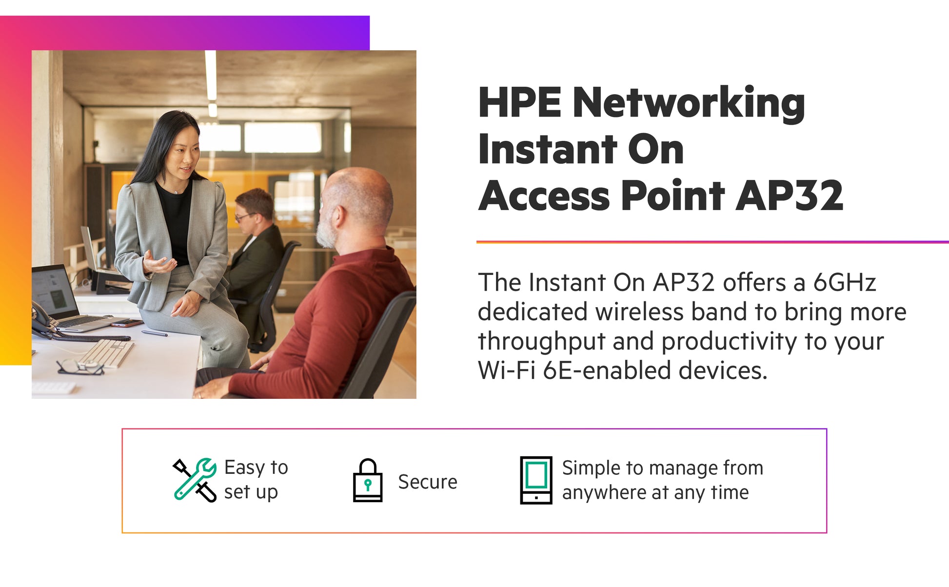 HPE Networking Instant On Access Point AP32 2x2 WiFi 6E Indoor Wireless Access Point (3 Pack) | Secure, Tri-Band, Future Ready | Power Source Not Included | US Model (S1T22A-3PACK)