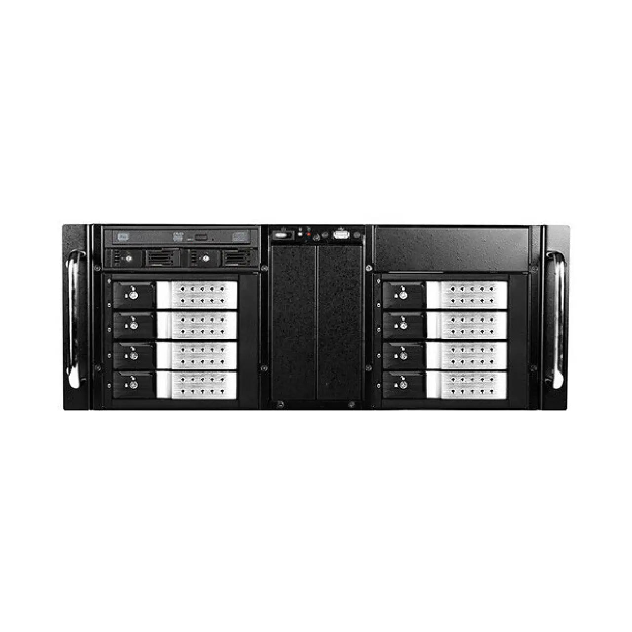 iStarUSA D410-DE8SL-225T 8-Bay Stylish Hot Swap Trayless Slim Odd Storage Server Rack Mount - Silver