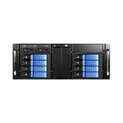 iStarUSA D410-DE8BL-225T 8-Bay Stylish Hot Swap Trayless Slim Odd Storage Server Rack Mount - Blue