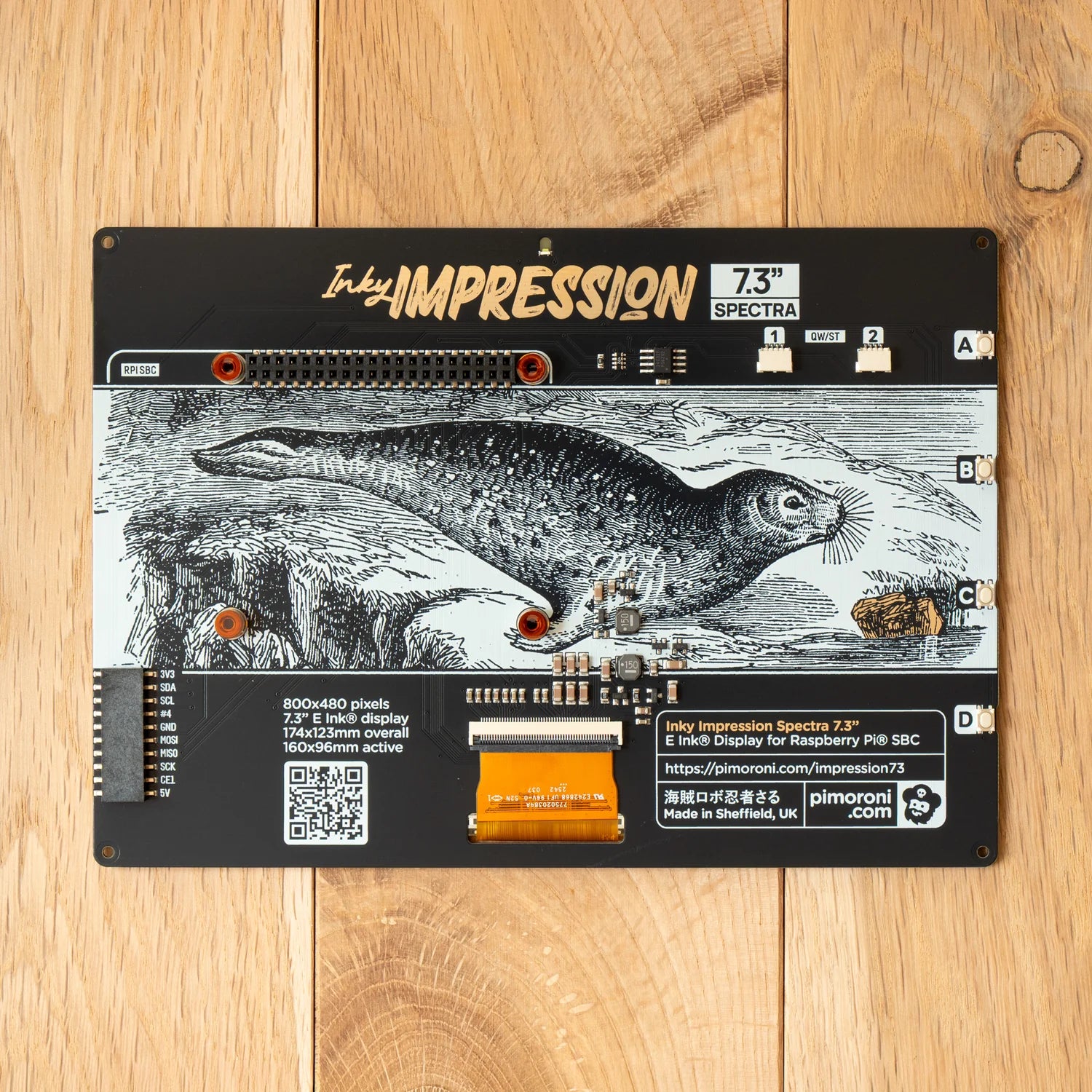 Pimoroni Inky Impression ePaper Display by Pimoroni - (7.3"/13.3")