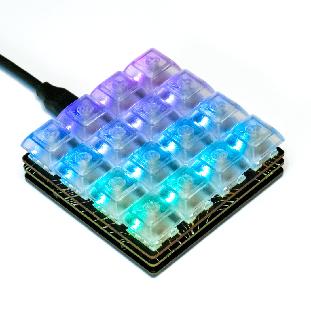 Customisable per-key RGB lighting and transparent keycaps give it a striking, modern look on any desk.