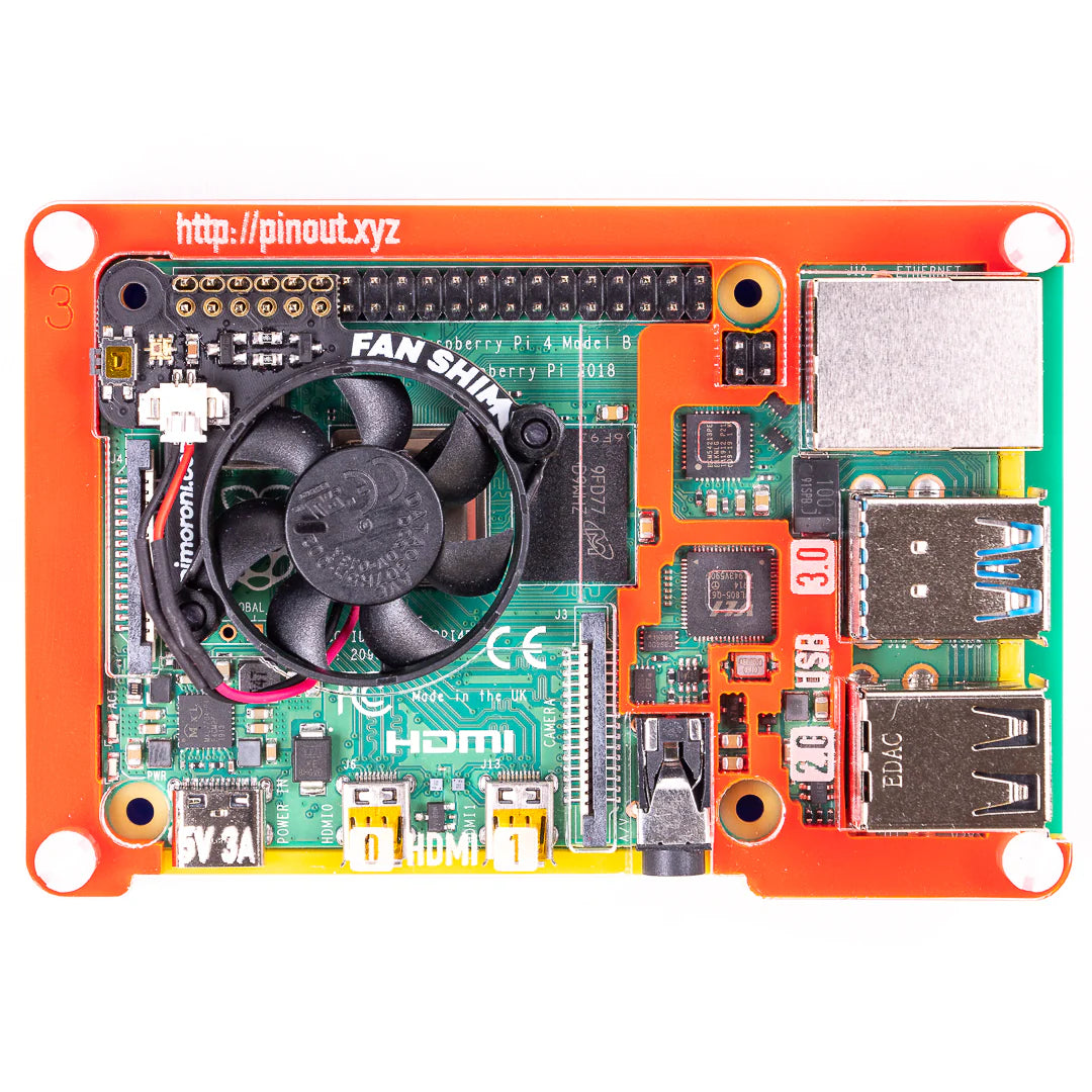 Pimoroni Pibow Coupe 4 Case for Raspberry Pi 4 | Layered Acrylic Design | Ninja/Rainbow