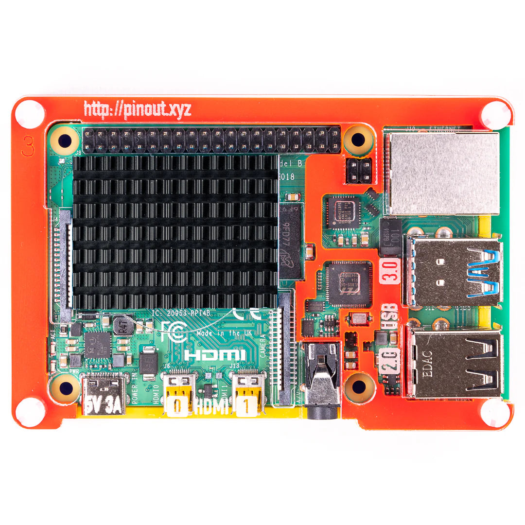 Pimoroni Pibow Coupe 4 Case for Raspberry Pi 4 | Layered Acrylic Design | Ninja/Rainbow