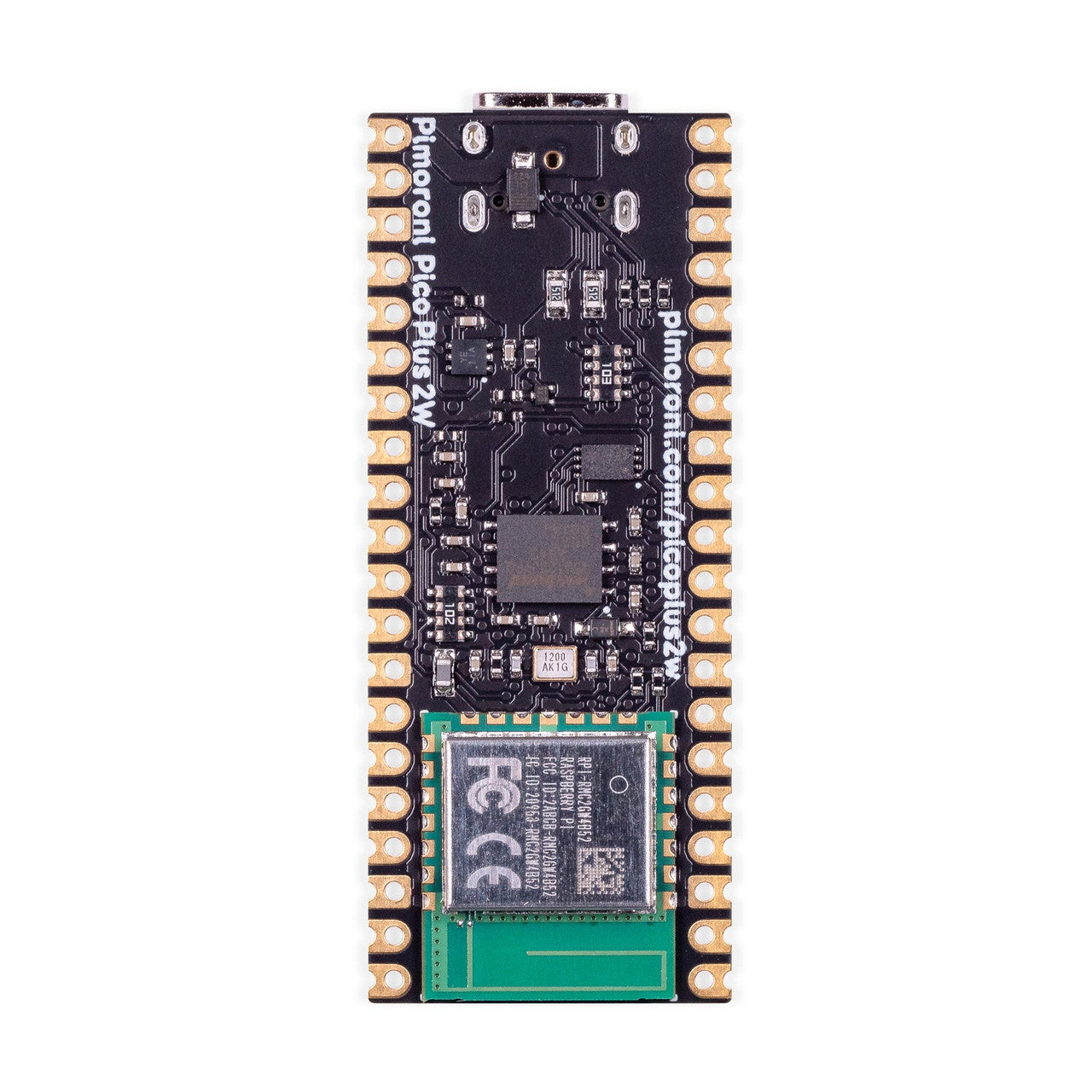 Pimoroni Pico Plus 2 W RP2350 16MB of flash, 8MB of PSRAM, USB-C 2.4GHz wireless / Bluetooth microcontroller PIM726