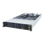 Gigabyte 2U Rack Server Barebone- Intel Gen4/Gen5 Intel Xeon Scalable, Dual CPU, 12+2 Gen4 NVMe/SATA/SAS Bays R283-S90-AAE1