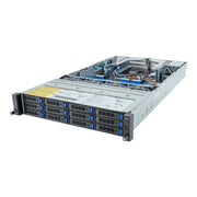Gigabyte 2U Rack Server Barebone - AMD EPYC 9004, Dual CPU, 3x Gen3 M.2, 24x DIMM Slots, 12+2 SATA/SAS Bays R283-Z91-AAD2