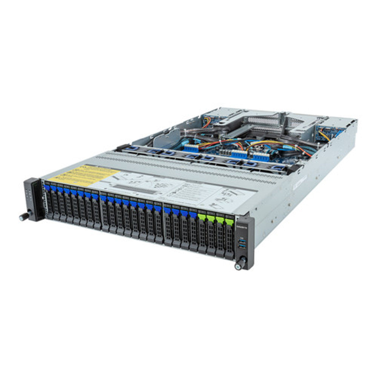 Gigabyte 2U Rack Server Barebone - AMD EPYC 9004, Dual CPU, 3x M.2, 24x DIMM Slots, 24+4x Gen4 NVME/SATA/SAS Bays R283-Z92-AAE3