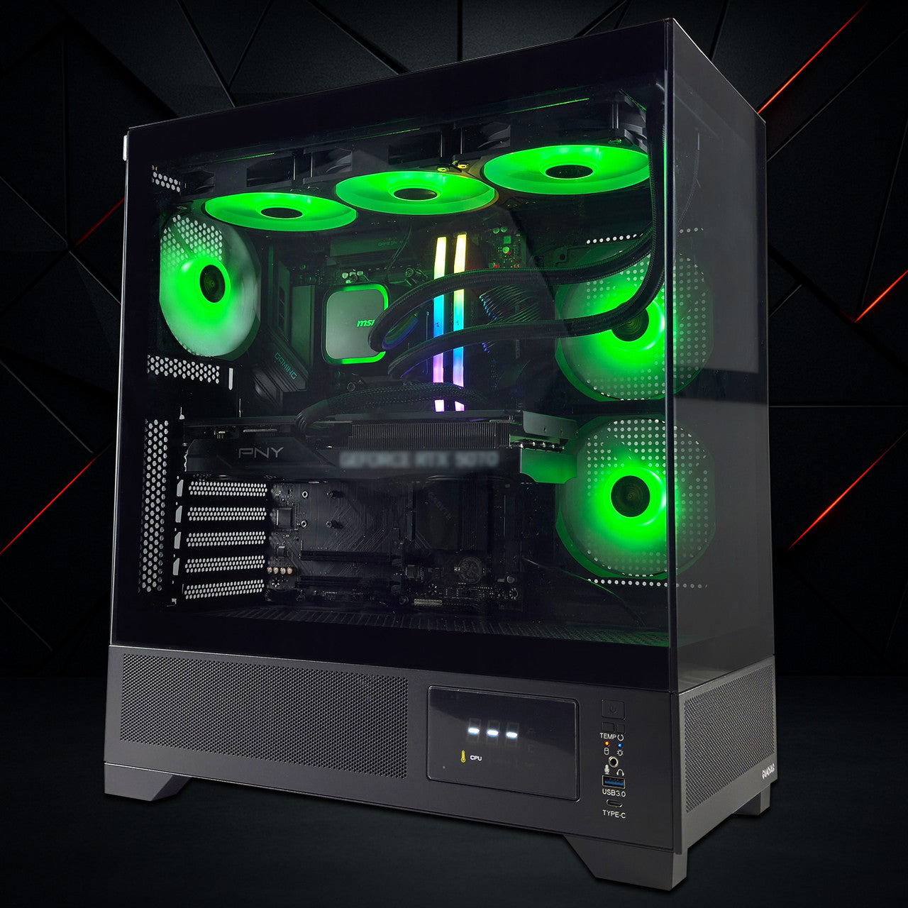 Hachiman PC Tora Gaming PC, AMD Ryzen 7 7800X3D, Radeon RX 9070XT 16GB, 32GB DDR5 6400MHz RGB, 2TB Gen4 NVMe SSD, 360 A-RGB AIO, Wi-Fi 6, Windows 11 Home, Desktop Computer
