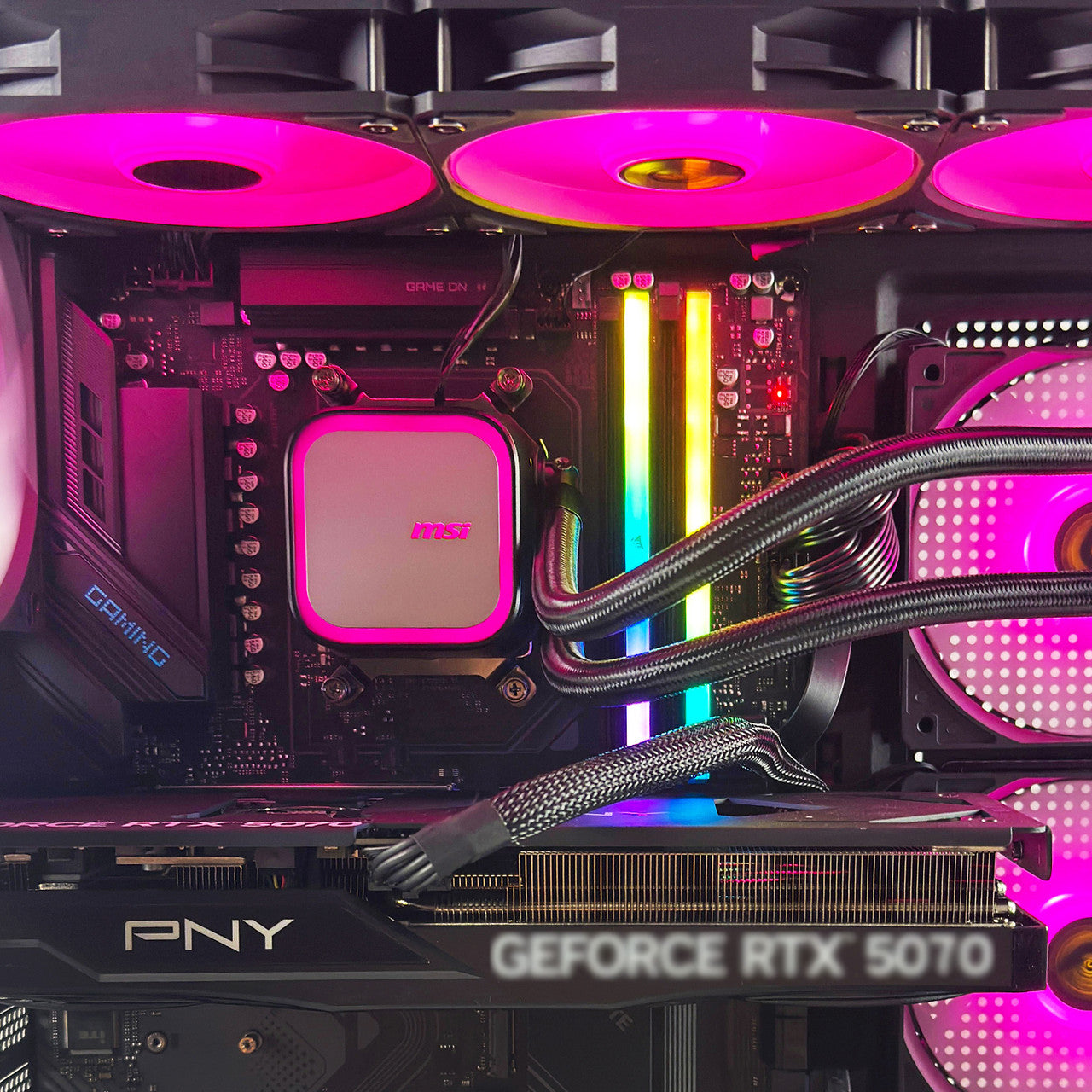 Hachiman PC Tora Gaming PC, AMD Ryzen 7 7800X3D, Radeon RX 9070XT 16GB, 32GB DDR5 6400MHz RGB, 2TB Gen4 NVMe SSD, 360 A-RGB AIO, Wi-Fi 6, Windows 11 Home, Desktop Computer