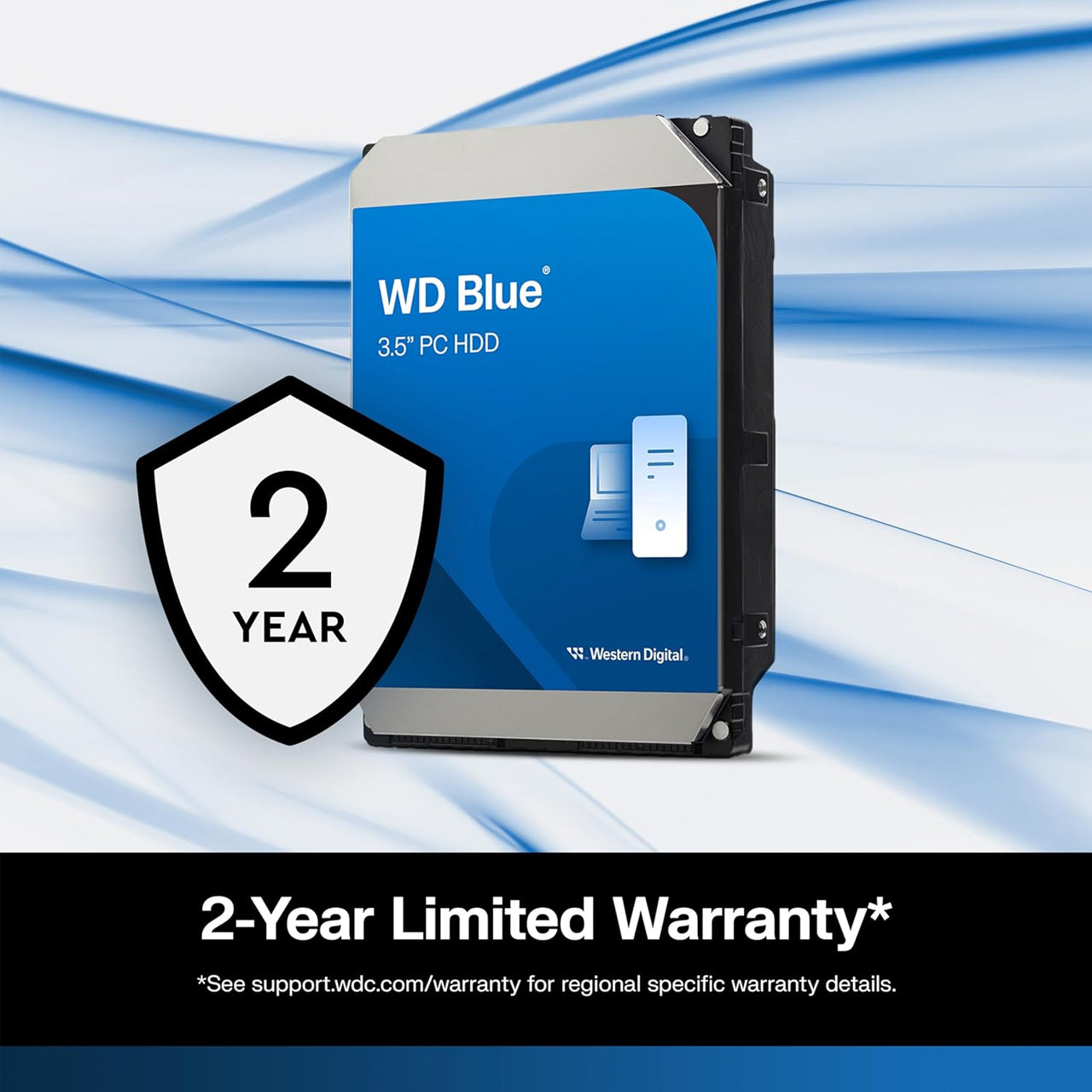 Western Digital 4TB WD Blue PC HDD 3.5 inch 5400RPM SATA III CMR 128MB Cache Internal Hard Drive - WD40EZZX