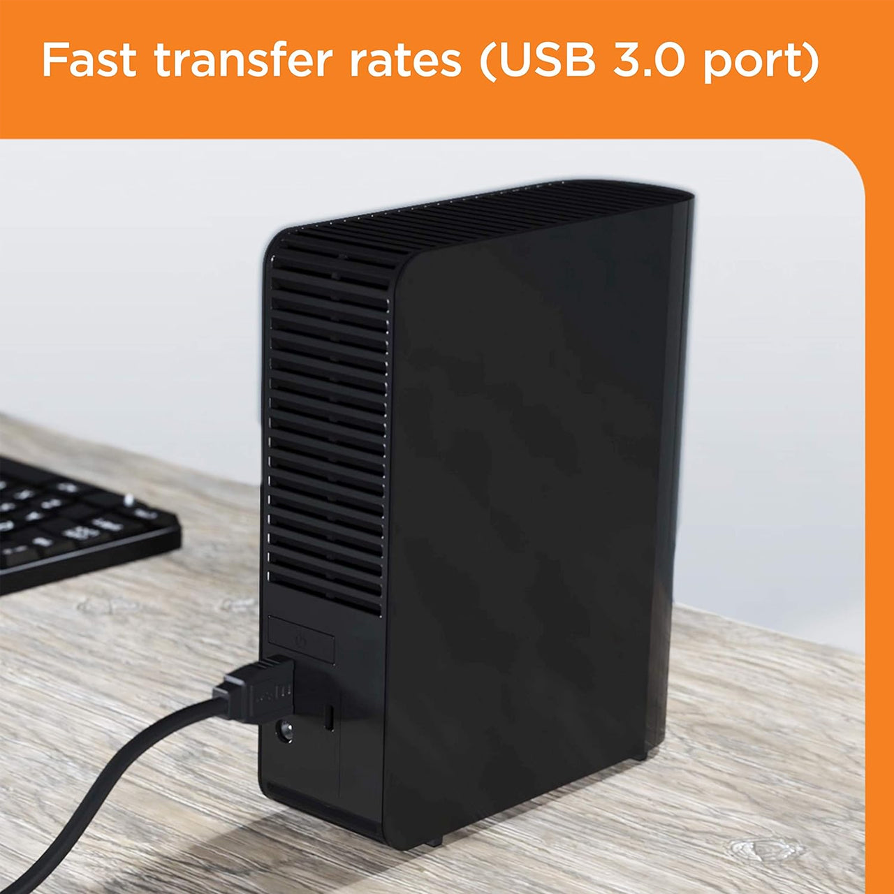 Western Digital 14TB Elements Desktop External Hard Drive, USB 3.0 external hard drive for plug-and-play storage - BWLG0140HBK-NESN