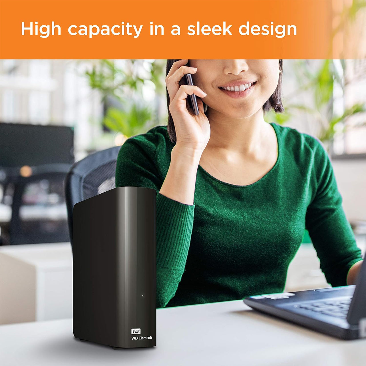 Western Digital 14TB Elements Desktop External Hard Drive, USB 3.0 external hard drive for plug-and-play storage - BWLG0140HBK-NESN