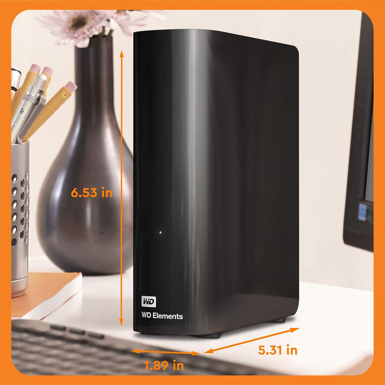 Western Digital 14TB Elements Desktop External Hard Drive, USB 3.0 external hard drive for plug-and-play storage - BWLG0140HBK-NESN