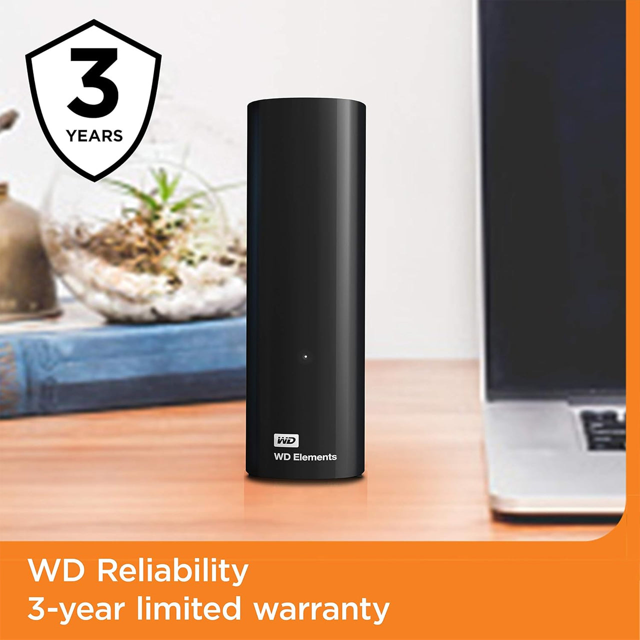 Western Digital 14TB Elements Desktop External Hard Drive, USB 3.0 external hard drive for plug-and-play storage - BWLG0140HBK-NESN