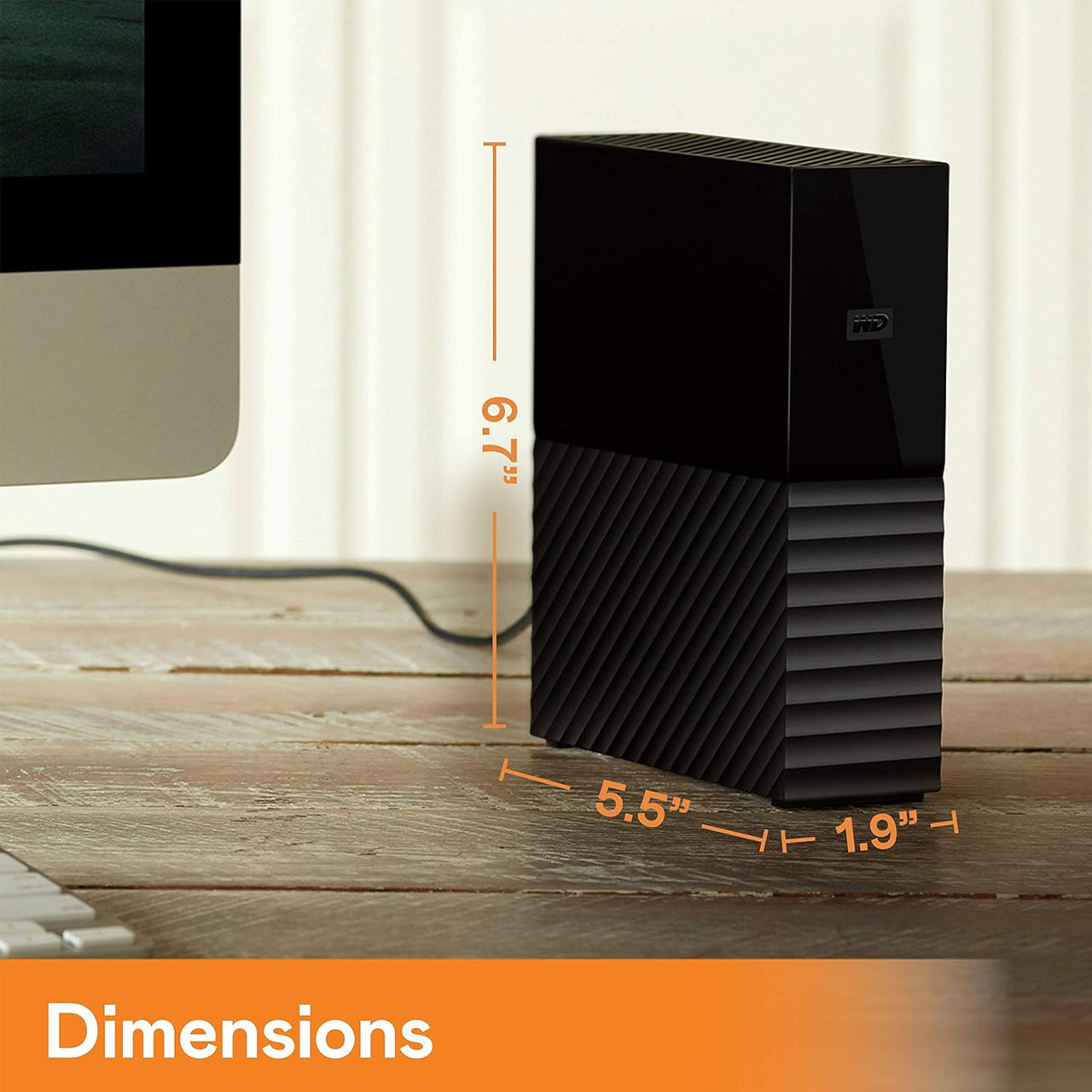 WD My Book 8TB - Package contents including drive and USB cable
