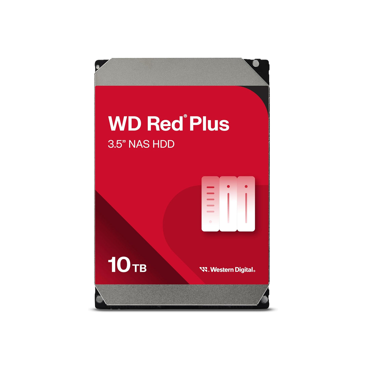 Western Digital 10TB WD Red Plus NAS HDD 3.5-inch 7200RPM SATA III CMR 512MB Cache Internal Hard Drive - WD100EFGX