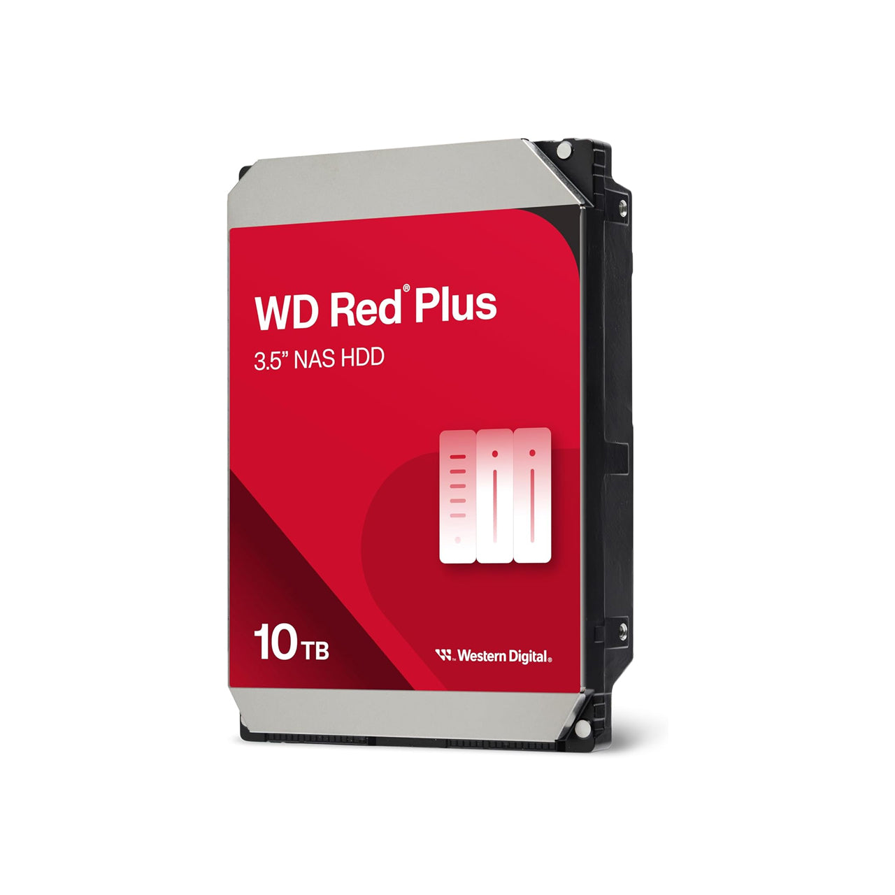 Western Digital 10TB WD Red Plus NAS HDD 3.5-inch 7200RPM SATA III CMR 512MB Cache Internal Hard Drive - WD100EFGX
