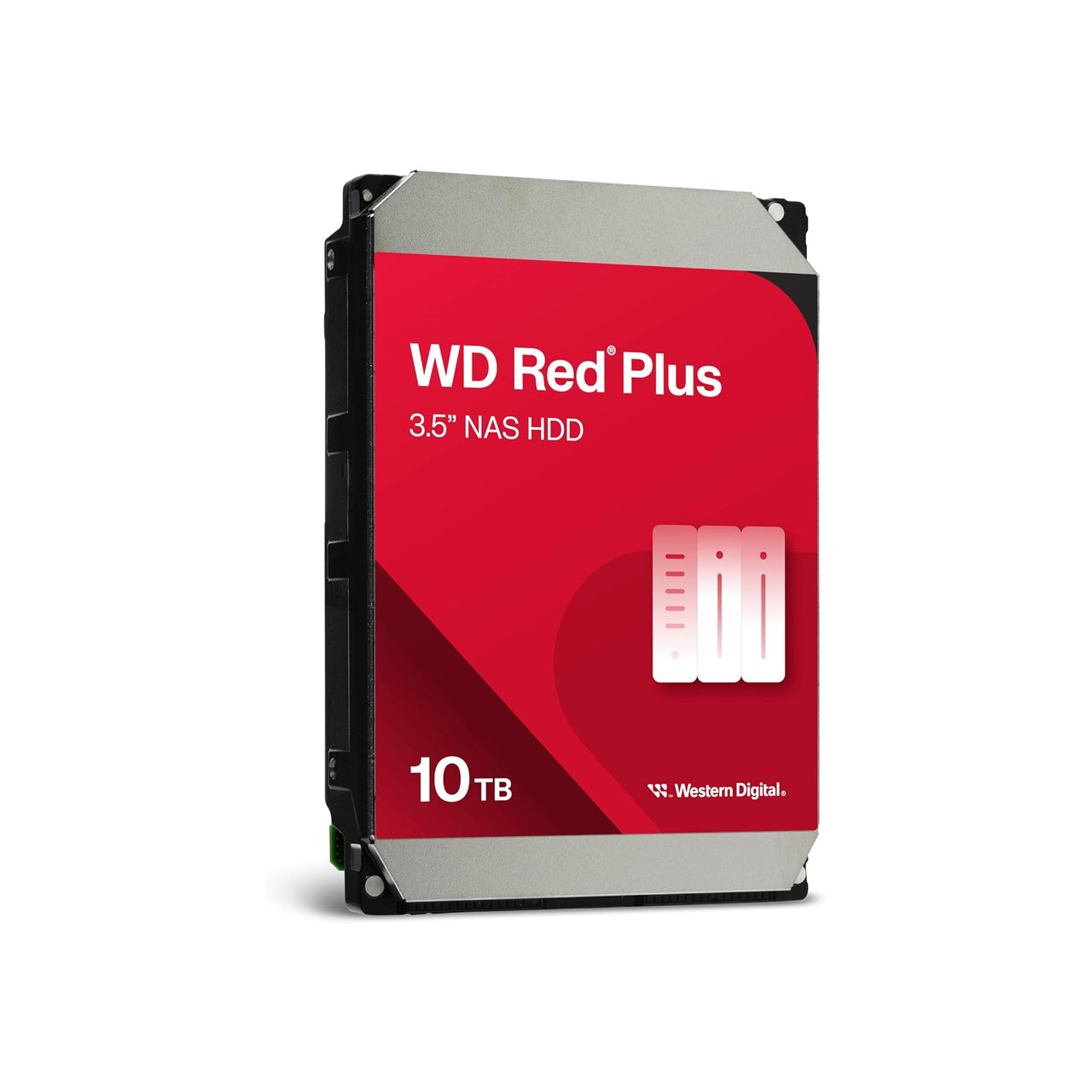 Western Digital 10TB WD Red Plus NAS HDD 3.5-inch 7200RPM SATA III CMR 512MB Cache Internal Hard Drive - WD100EFGX